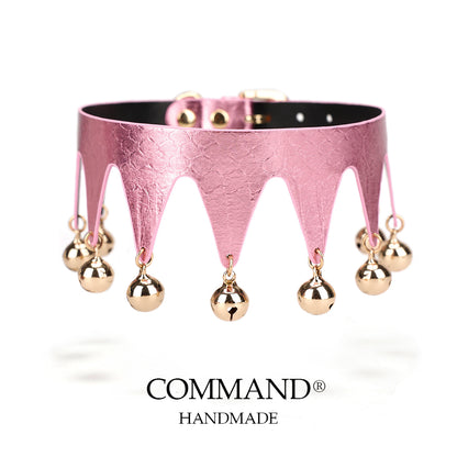 Jester’s Shatter Triangle Choker with Bell — Snakeskin