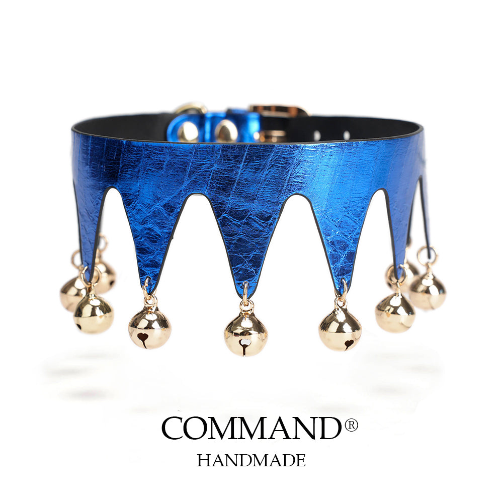 Jester’s Shatter Triangle Choker with Bell — Snakeskin